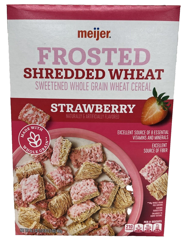Meijer Strawberry Frosted Shredded Wheat Cereal 16.3 oz