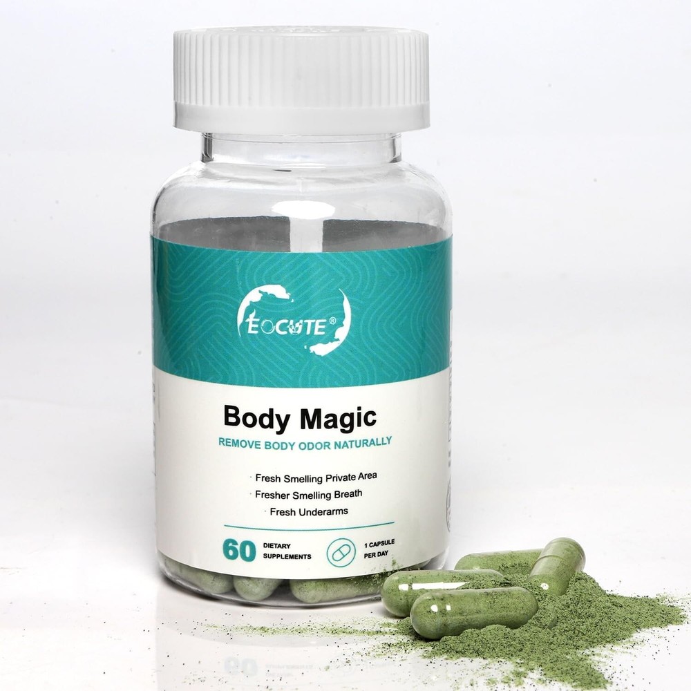 Body Magic Chlorophyll Capsules 60 Vegan for Detox Digestion Gut Health Skin US