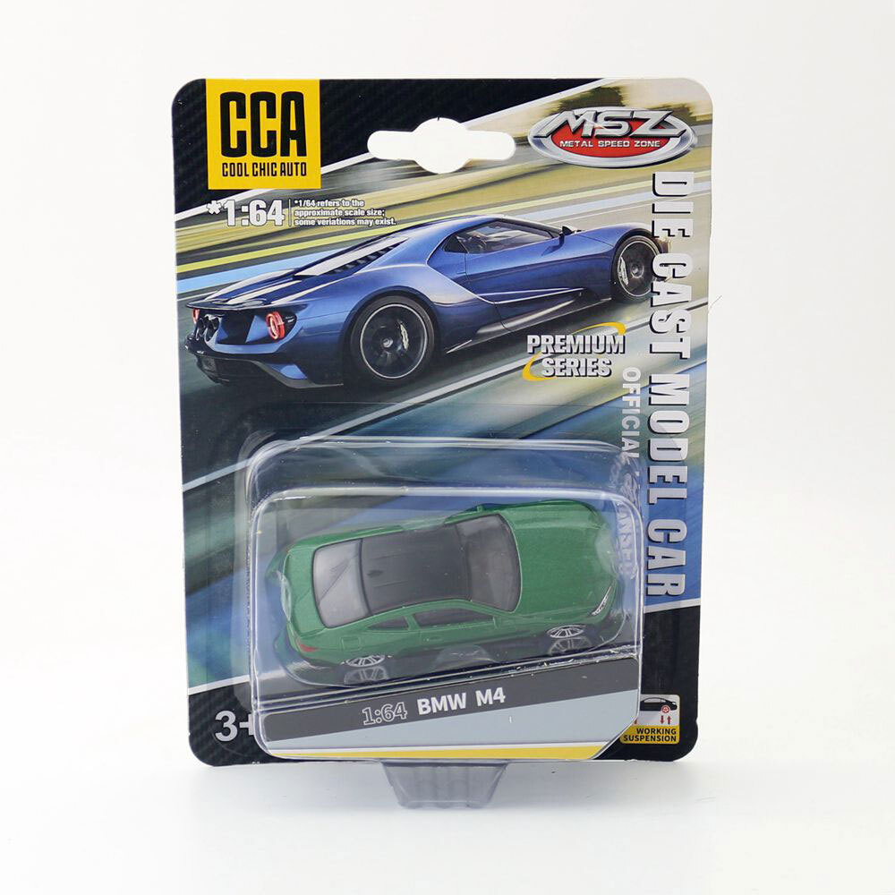 1:64 Scale BMW M4 Model Car Diecast Toy Vehicle Toys for Kids Boys Gift Green
