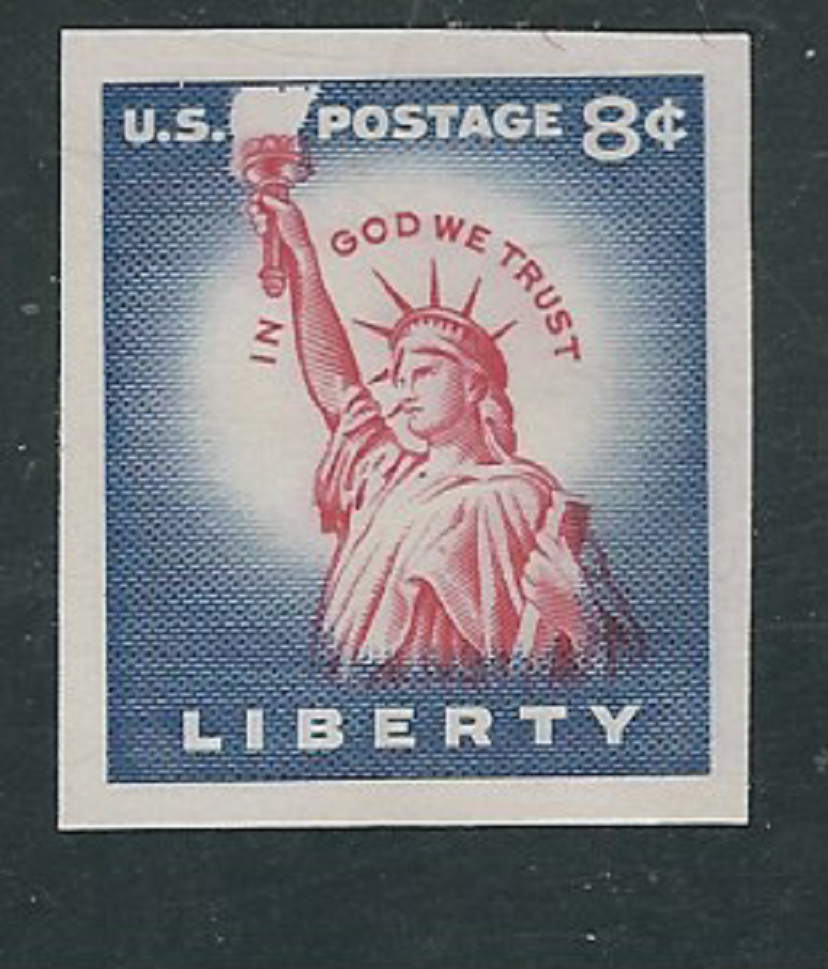 Скотт #1075b...8 центов...статуя Свободы...3 марки