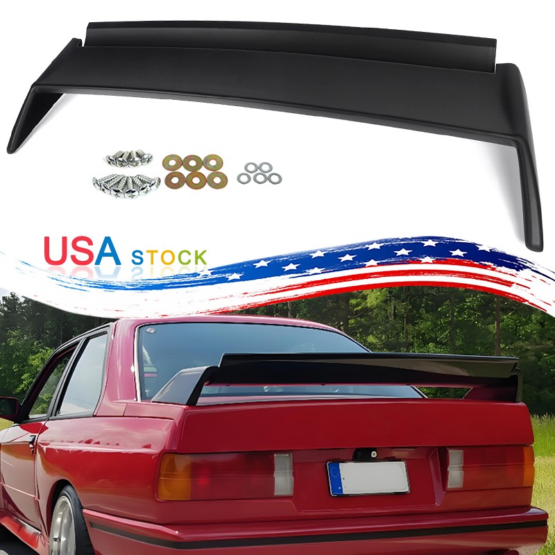 Fit BMW E30 Coupe Sedan Cabrio 1984-1992 Black M3 EVO Spoiler Wing Trunk Lid Lip