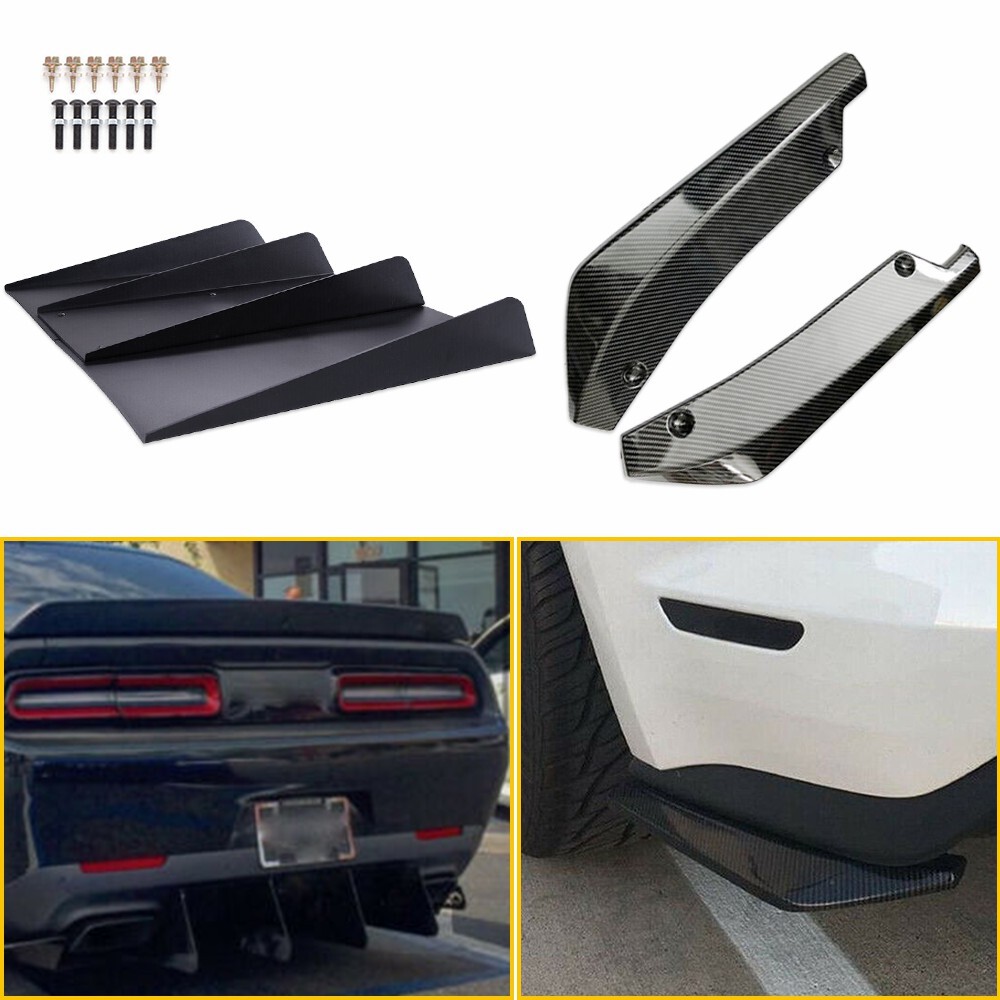 Shark Fin Rear Diffuser with Carbon Fiber Spat & Bumper Lip Splitter