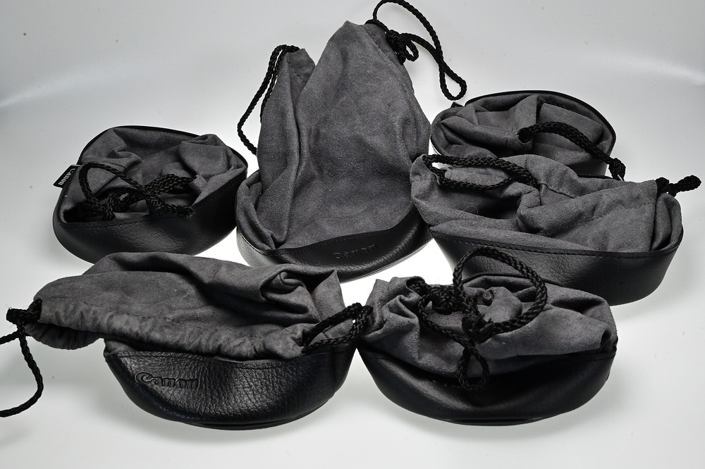 Lot of Canon Slip-On Lens Soft Cover Pouches #G858