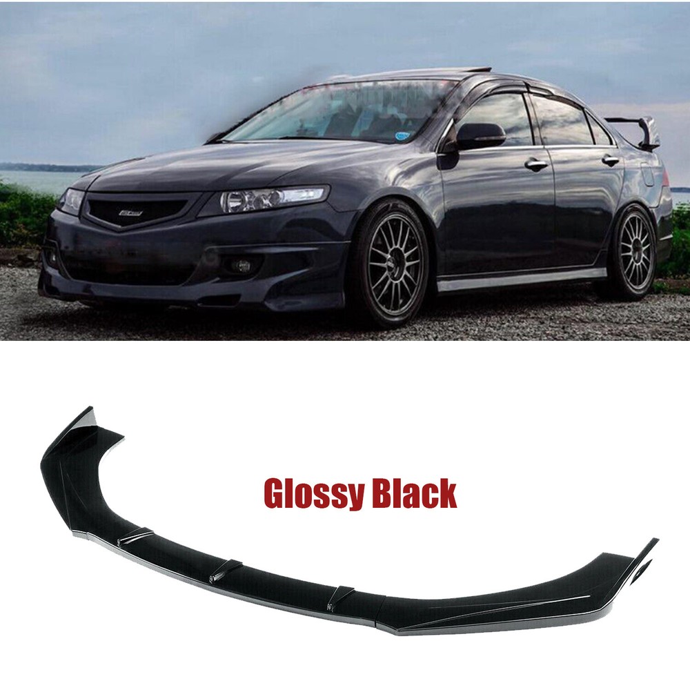 For Acura TSX 2008-14 Front Bumper L Spoiler Splitter Painted Gloss Black Finish