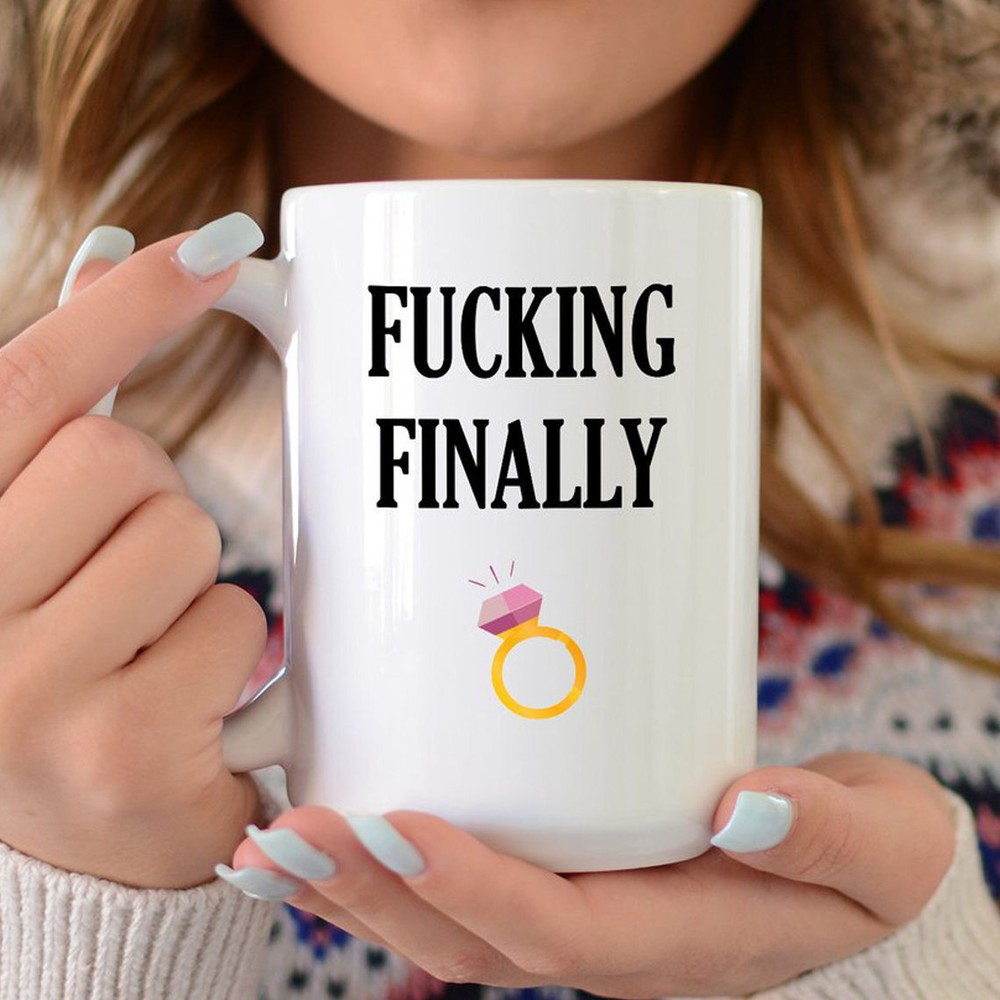 Engaged Mug Engagement Mug Engaged Engagement Gift Funny Wedding Gift Engagement