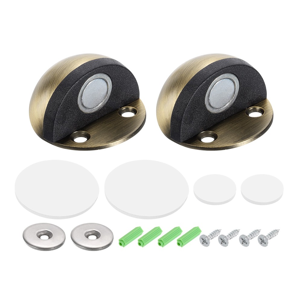 Magnetic Door Stopper(25mm) 2Pcs, Stainless Steel Magnetic Door Stopper, Bronze