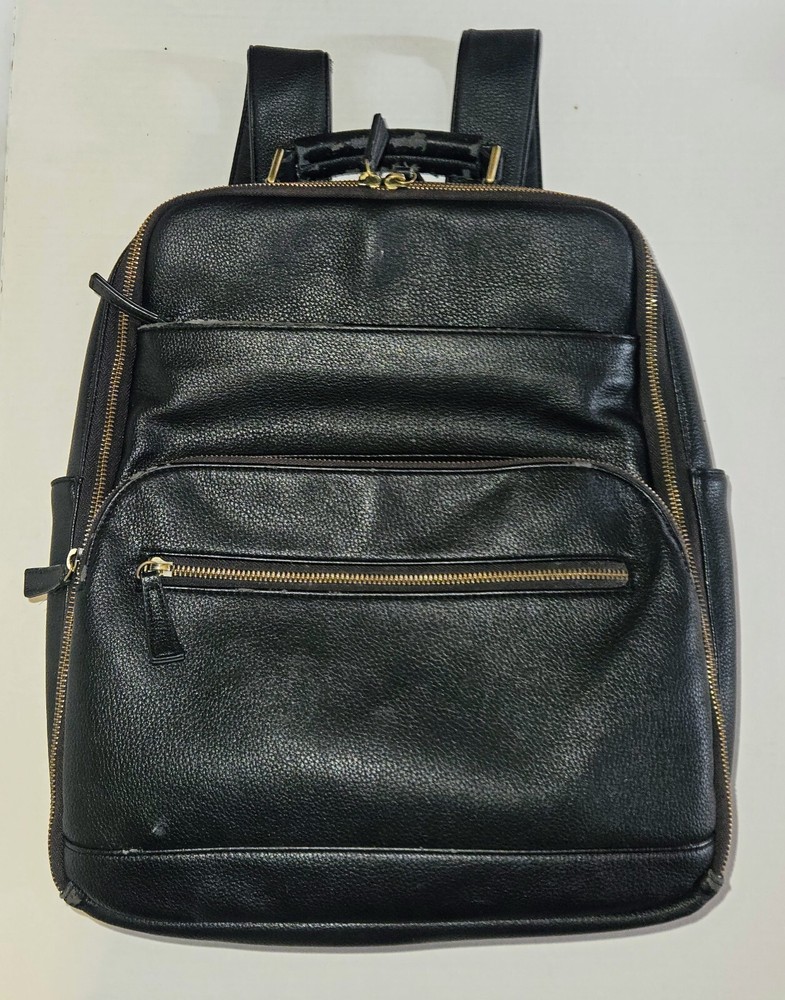 Kamrette Lyra Camera Backpack / Daypack - Black Vegan leather, Custom made, scra