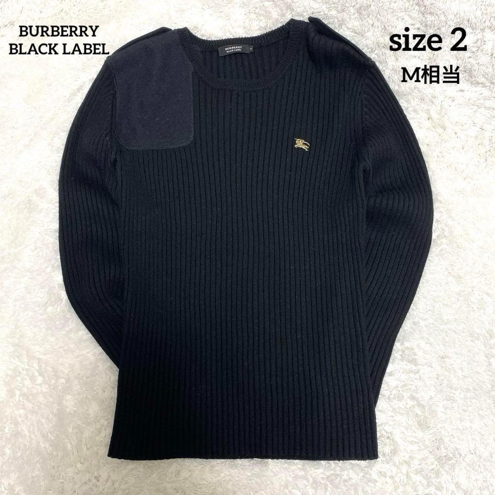 Burberry Black Label sweater M black F/S from Japan