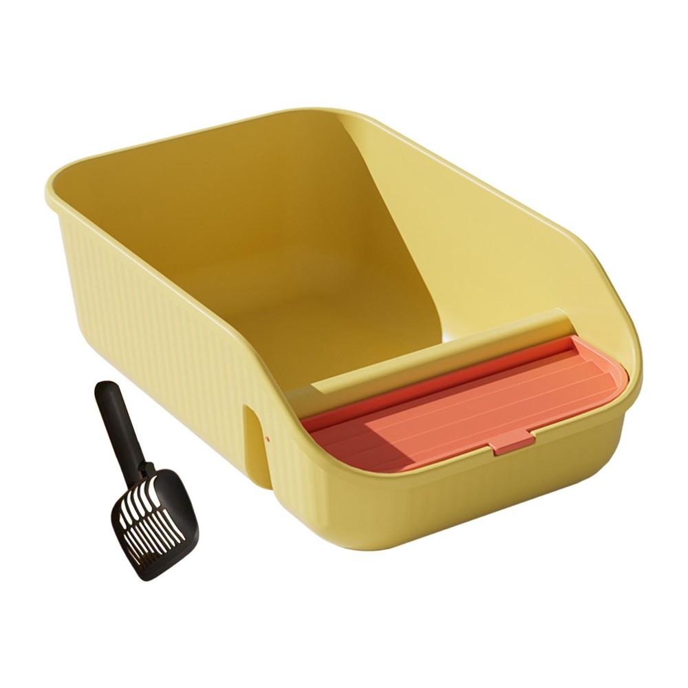 Odor-Control Cat Litter Box with Detachable Scooper for Small Pets