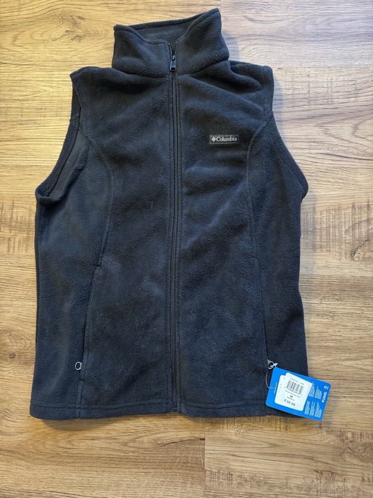 Columbia Womens Benton Springs Fleece Vest Size M Medium Grey