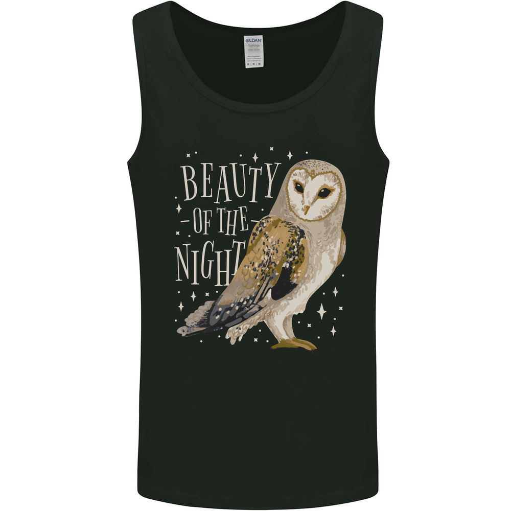 Beauty of the Night Owl Birds of Prey Mens Vest Tank Top