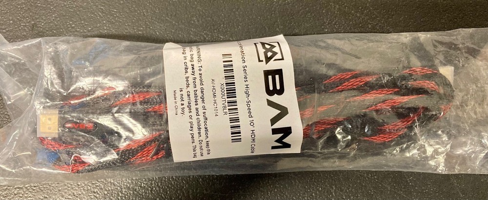 BAM 10ft High Speed HDMI Cable AV-HDMI-HC1014 with Fast Shipping