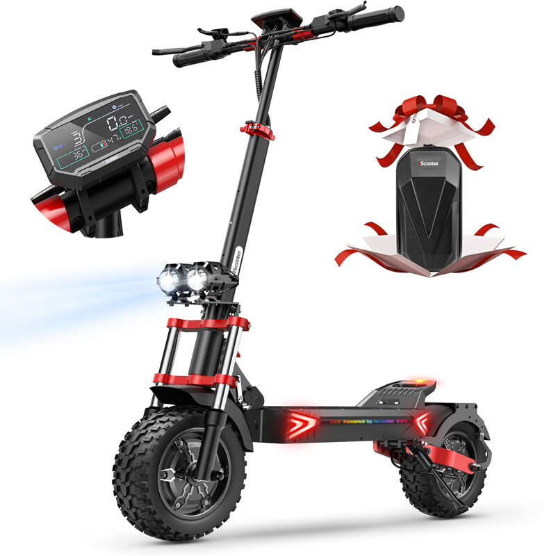 2400W Folding Electric Scooter 38MPH 70KM Range 12 Inch Off-Road 20Ah