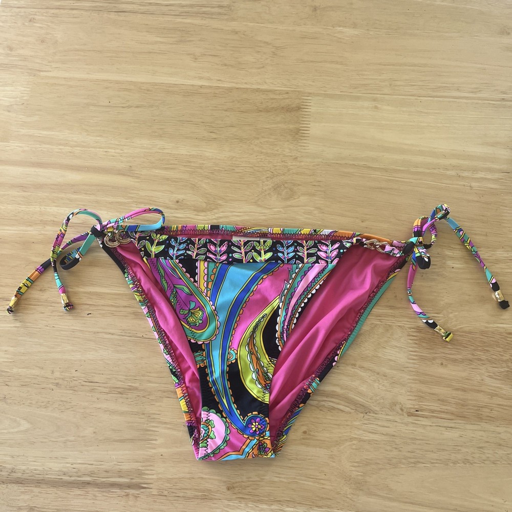 Trina Turk Bikini Bottom String Tie At Sides Sz 10 NWT