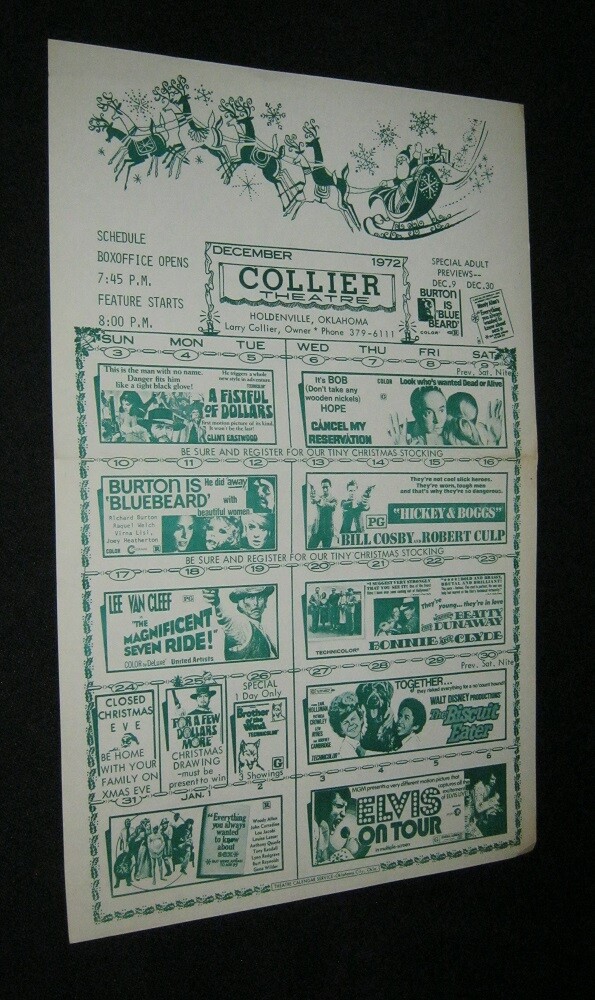 Original Holdenville Ok BONNIE AND CLYDE Elvis EASTWOOD Lee Van Cleef BOB HOPE