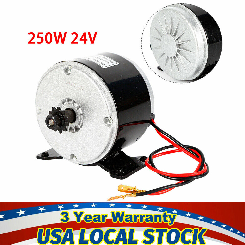 DC 24V 250W Electric Brush Motor Reversible 2750RPM DIY for Mini Bike Go-Kart