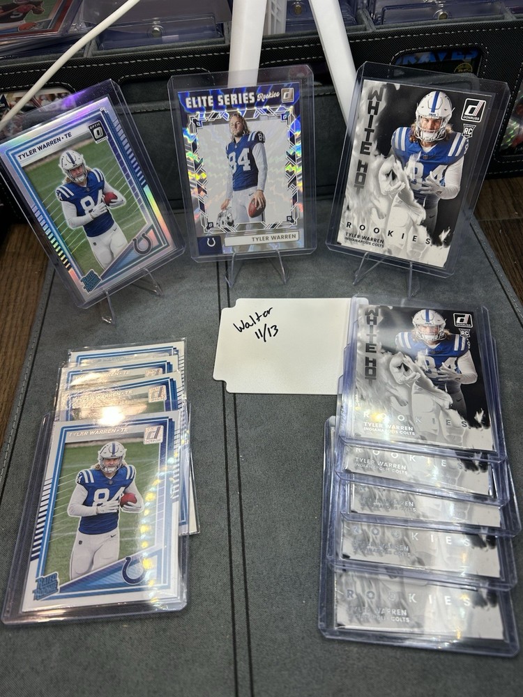 Tyler Warren Indinapolis Colts 12 Card Rookie Lot 2025 Optic Holo