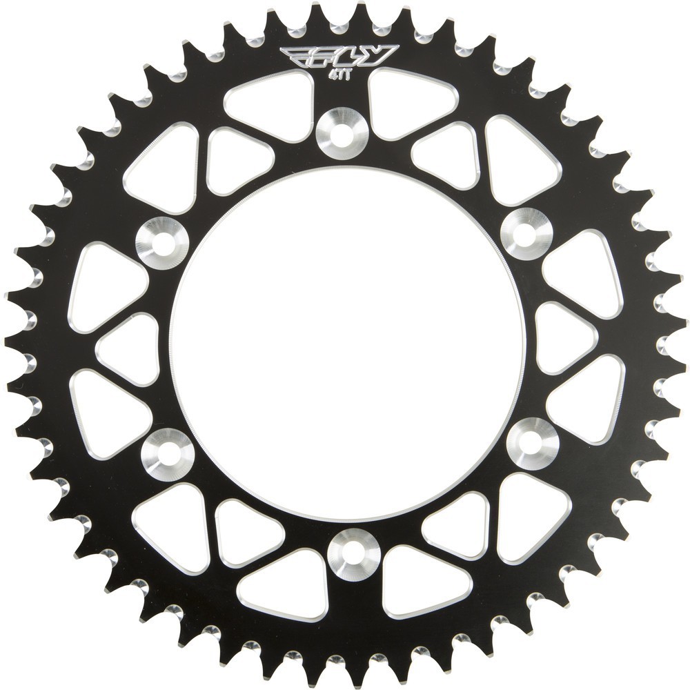 FLY RACING REAR SPROCKET ALUMINUM 47T-520 BLK HUSQ/KTM- 255-331647BK