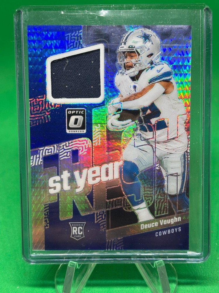 2023 Donruss Optic Deuce Vaughn Rookie Fresh Patch Dallas Cowboys Card