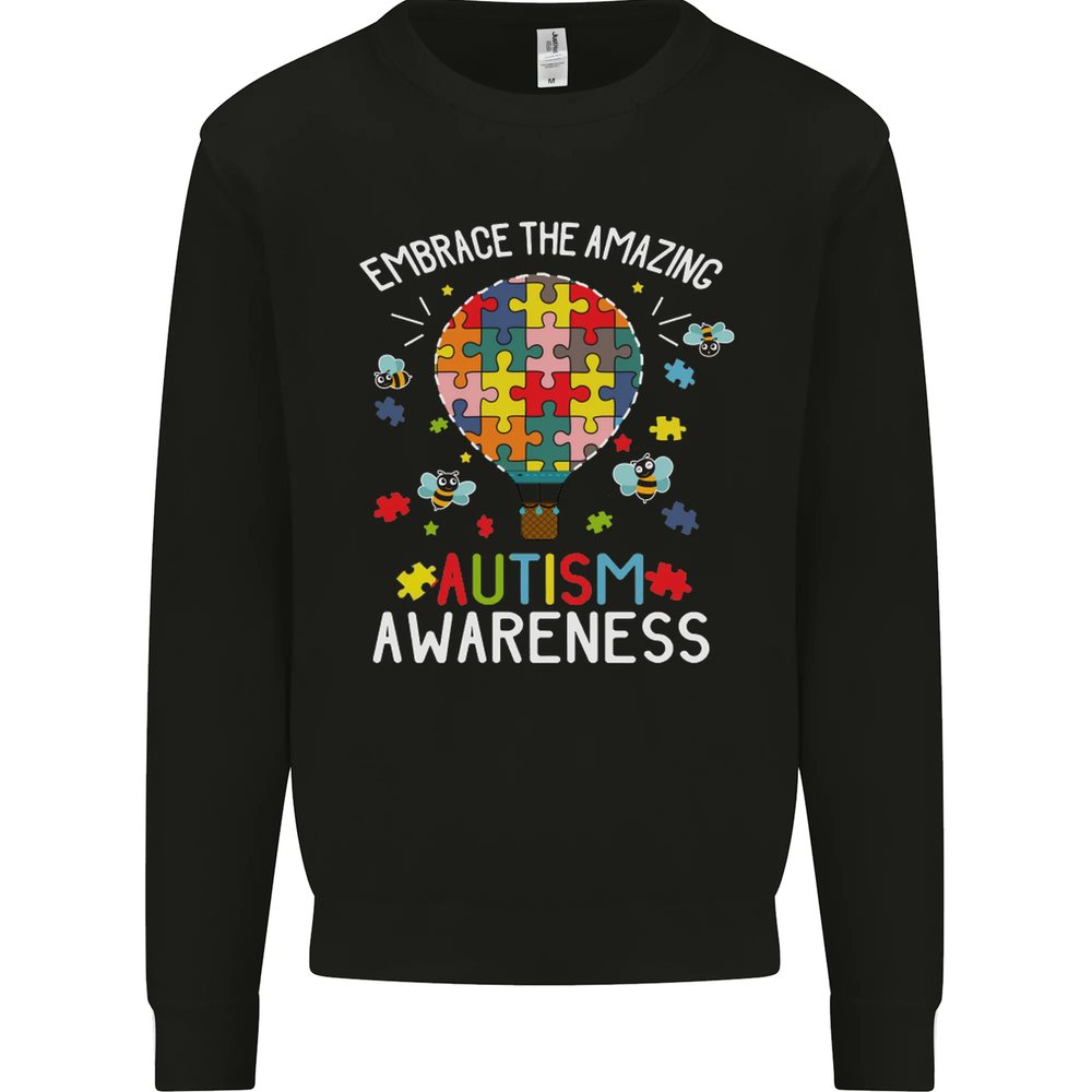 Embrace the Amazing Autism Autistic ASD Mens Sweatshirt Jumper