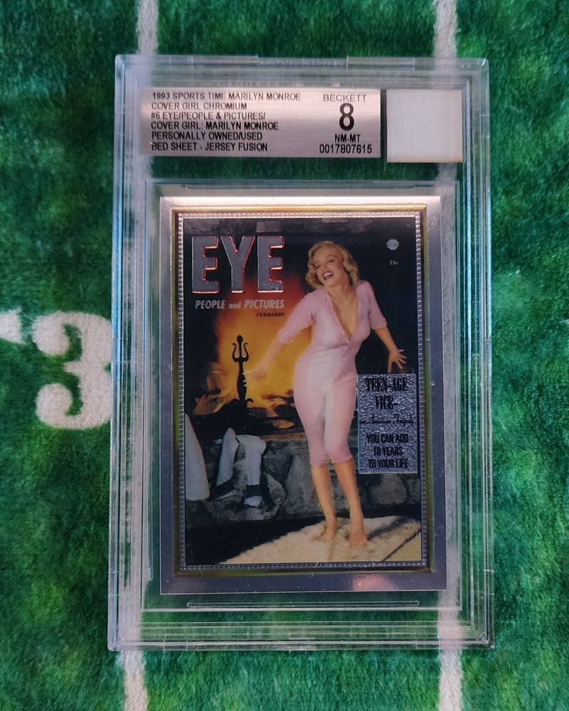 1993 Sports Time Marilyn Monroe Cover Girl Chromium Beckett 8 Bed Sheet