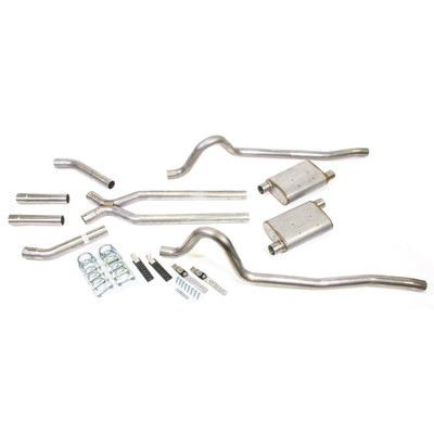 Pypes Exhaust SMA10S, Kit Natural Stainless Fits 67-74 Mopar A-Body 2.5In V8 Exh