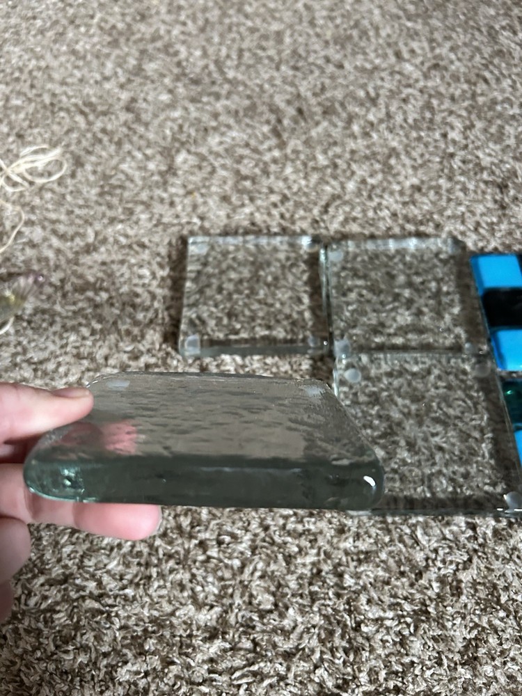 2 Sets Of Four Coasters Glass