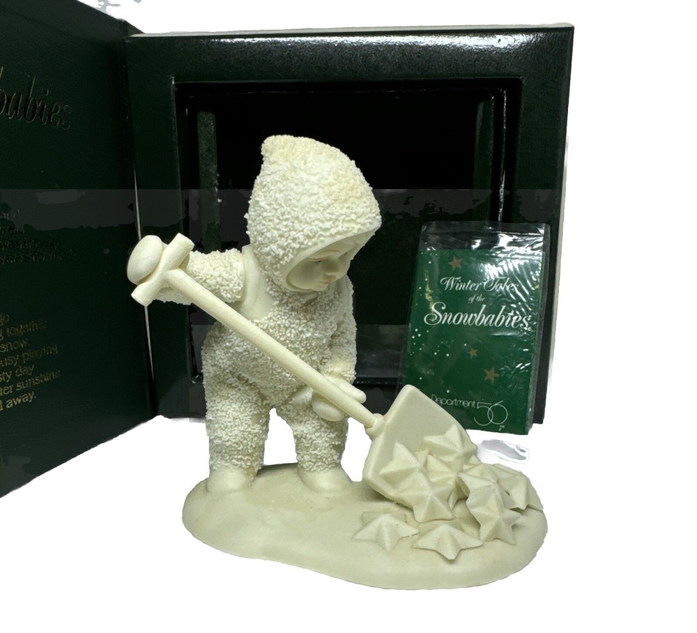 Dept 56 Retired Winter Tales Snowbabies 68373 So Much Work To Do Figurine