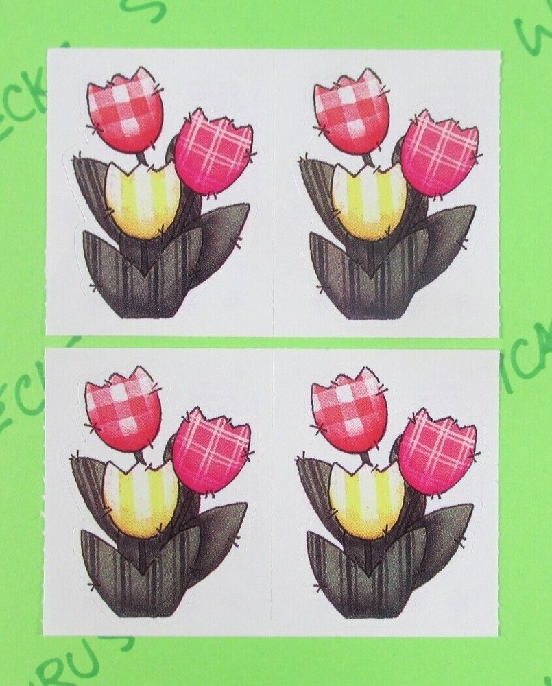 Provo Craft Plaid Tulips Sticker Mod Set Of 2