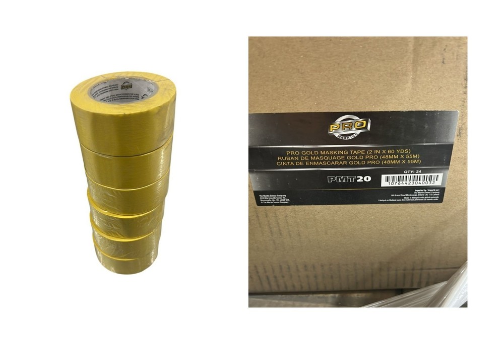 Masking Tape-Pro Gold Professional Grade  2 Inch-like 3M-24 rolls -Painters Tap