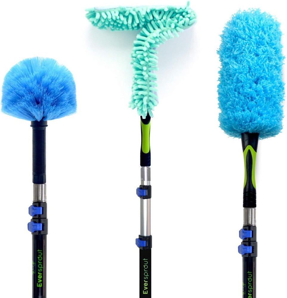 5-to-12 Foot Duster 3-Pack with Extension-Pole (20+ Foot Reach)