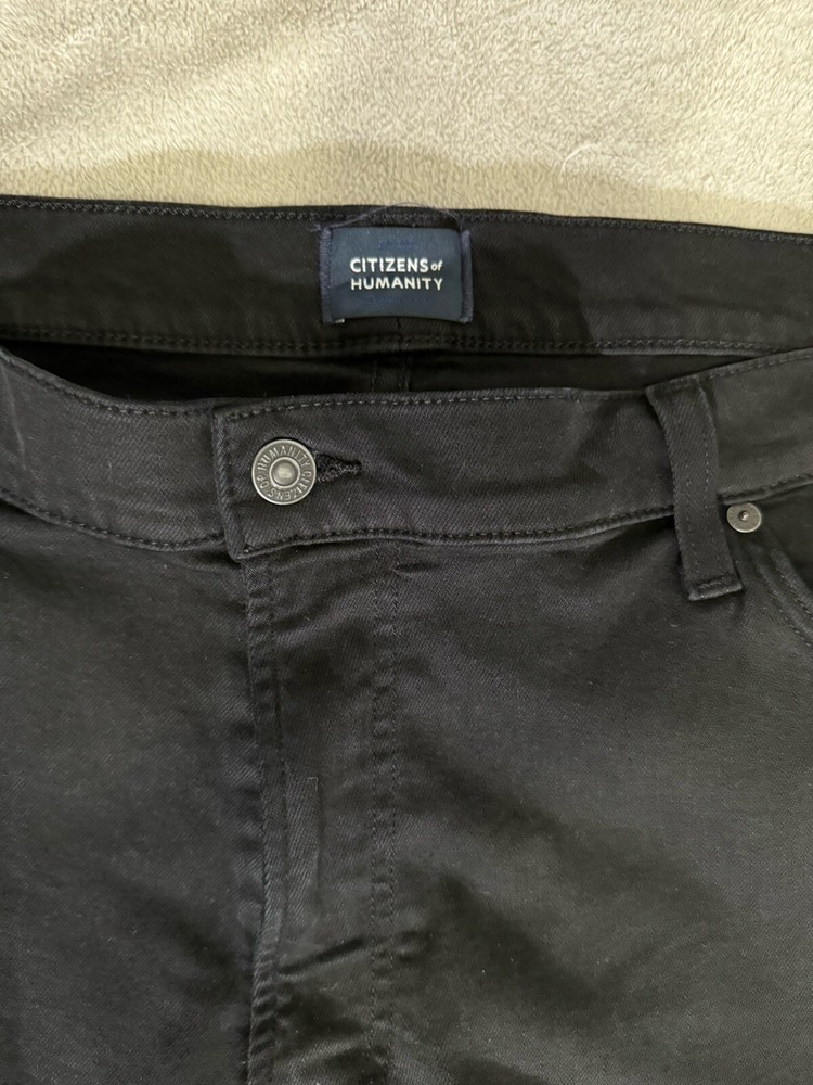 Citizens of Humanity SID Mens Black Straight Leg Cotton Jeans Size 32 Regular Fit
