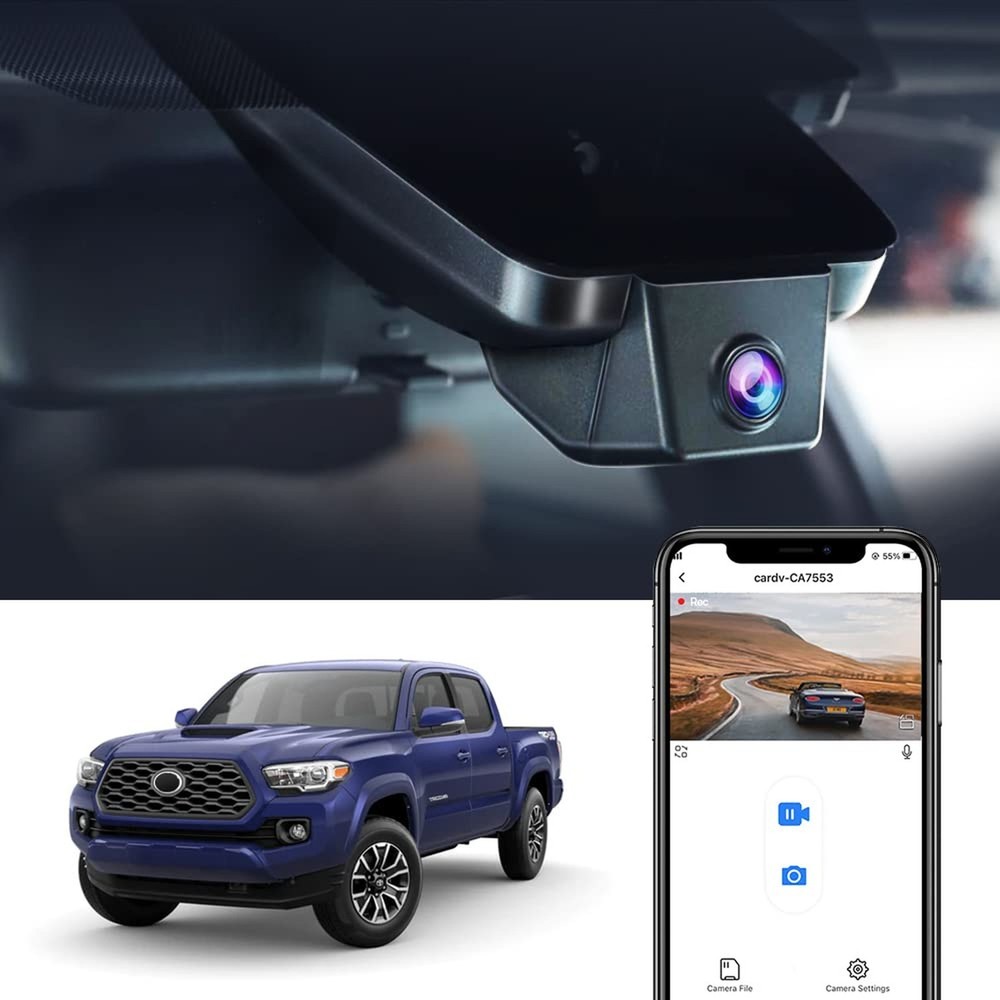 Fitcamx 4K Dash Cam Compatible with Toyota Tacoma 2018 2019 2020 2021 2022 20...