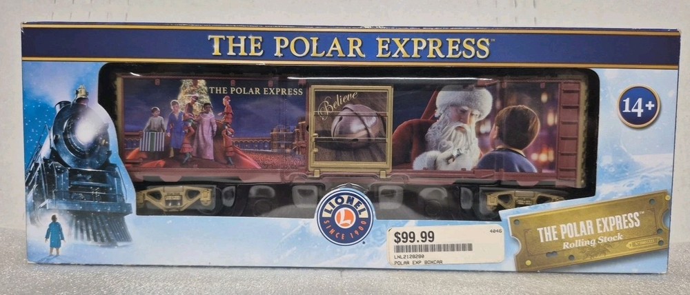 Lionel 2128280 The Polar Express Illuminated Box Car New In Box