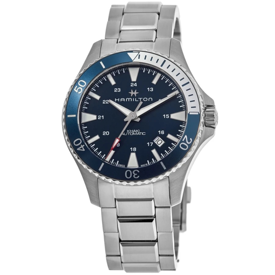 New Hamilton Khaki Navy Scuba Auto Blue Dial Stainless Men's Watch H82345141
