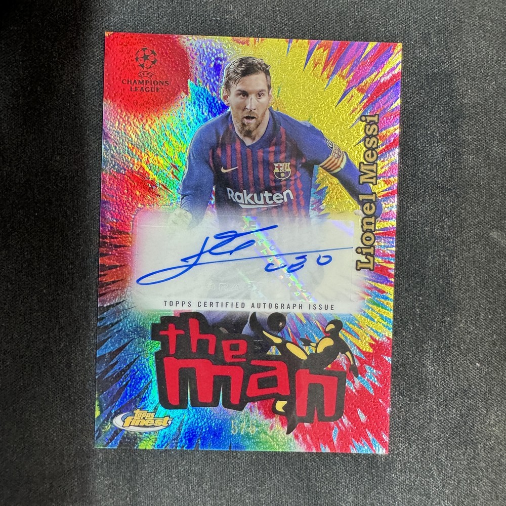 Lionel Messi 2023-24 Topps Finest The Man #TM-10 Red Refractor Auto 5/5 =1/1 -vi