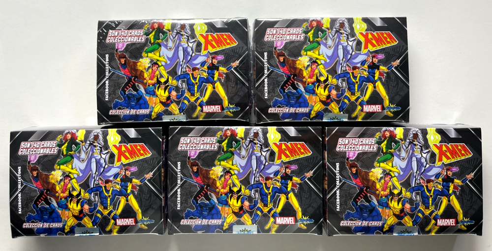 5 BOXES - 2025 BOX MARVEL X-MEN Collectoons Cards Peru Gambito Magneto Mystique