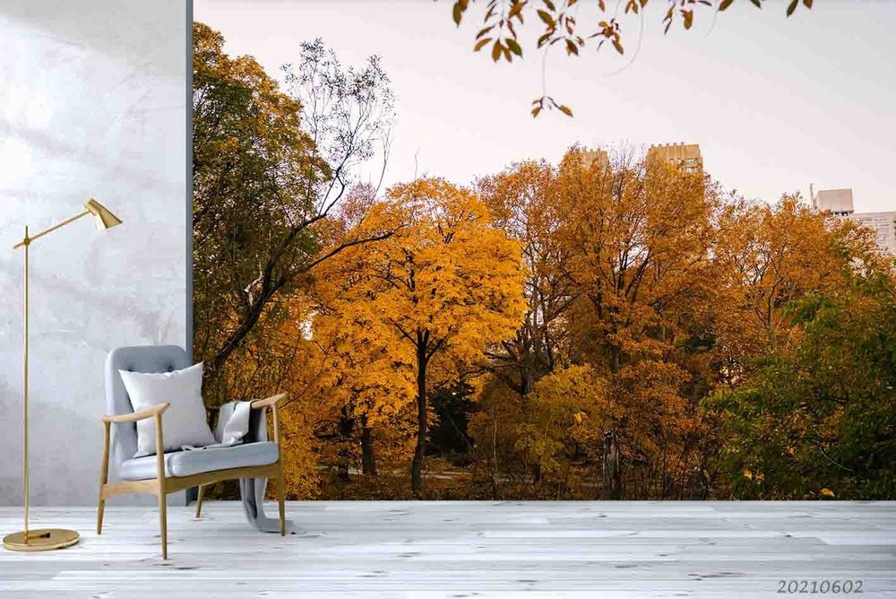 3D Forest Autumn Landscape Wall Murals Wallpaper Murals Wall Sticker