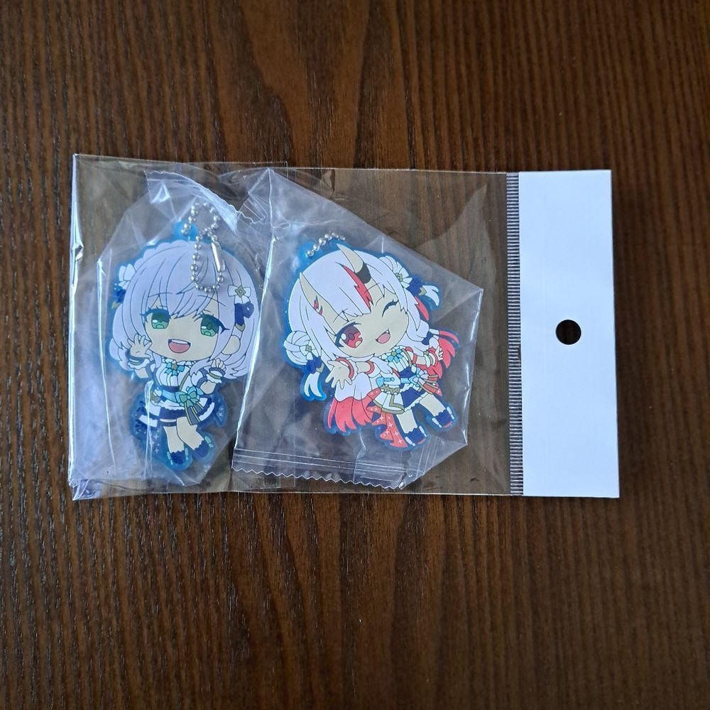 Hololive Anime Keychain Set - 2-Pack Cute Character Key Holders