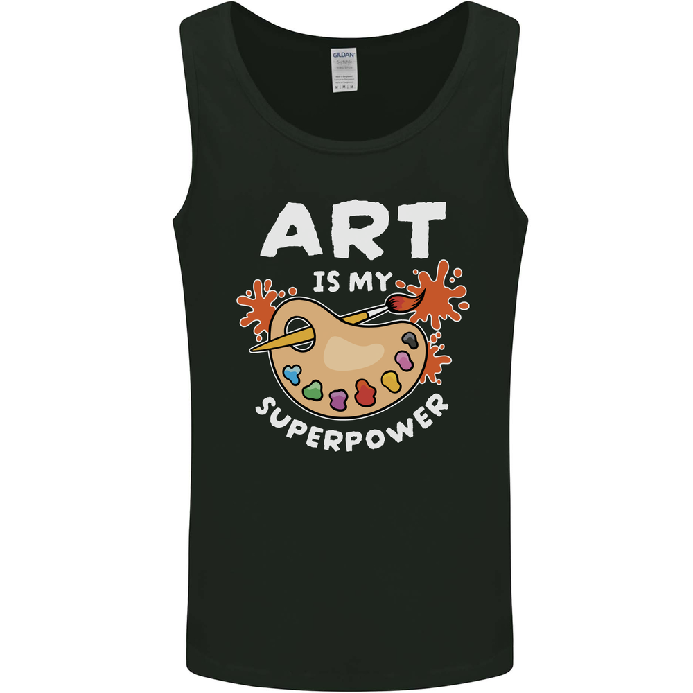 Art is My Superpower Funny Artist Mens Vest Tank Top