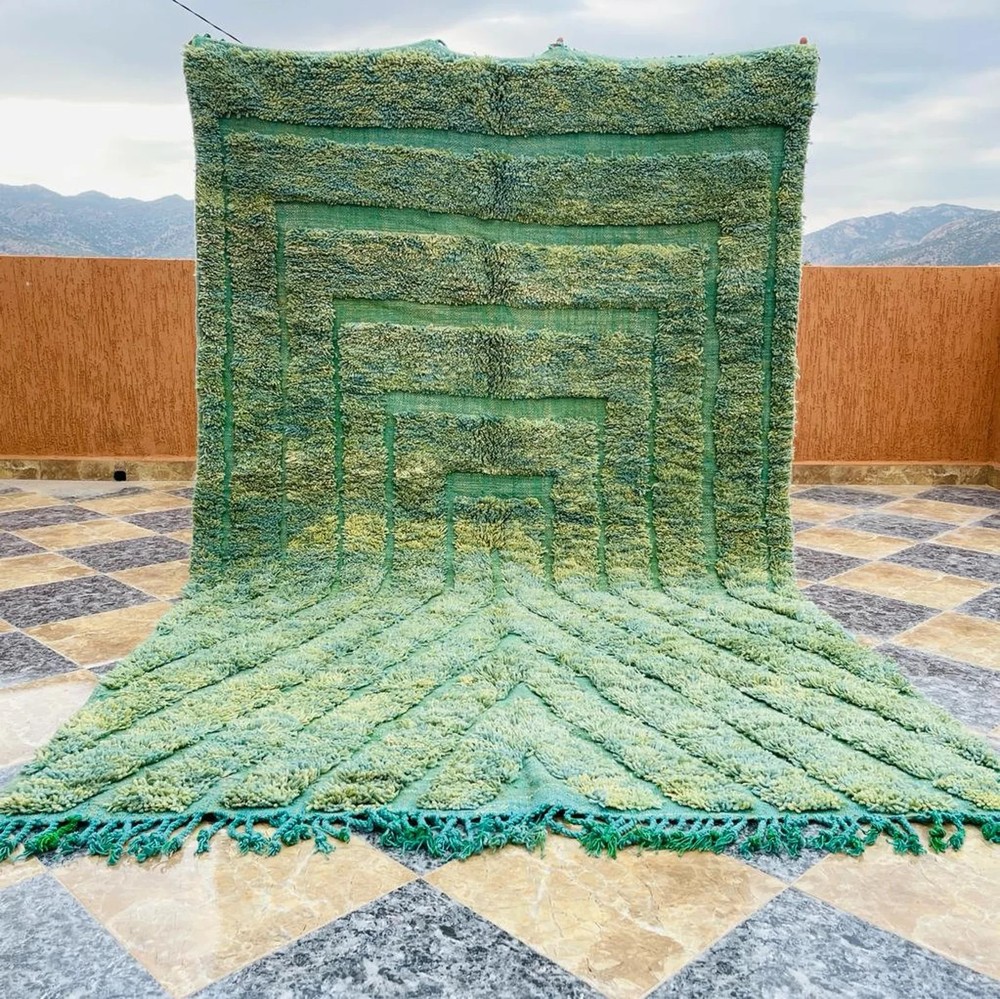 Custom Green rug - Moroccan rug Green - Handmade rug - Moroccan berber rug