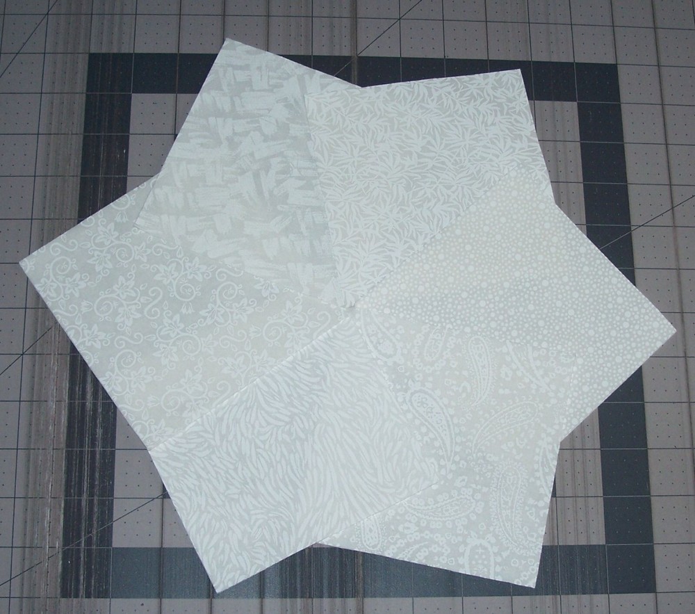48 White Tonal Fabric 5-Inch Quilt Squares Charm Pack for Patchwork