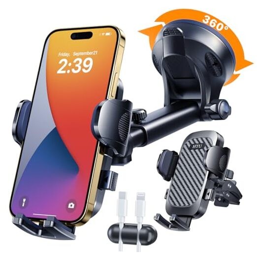 2025 Best Car Phone Holder 【Ultimate 5-in-1 & Upgraded 100+LBS Strongest Black
