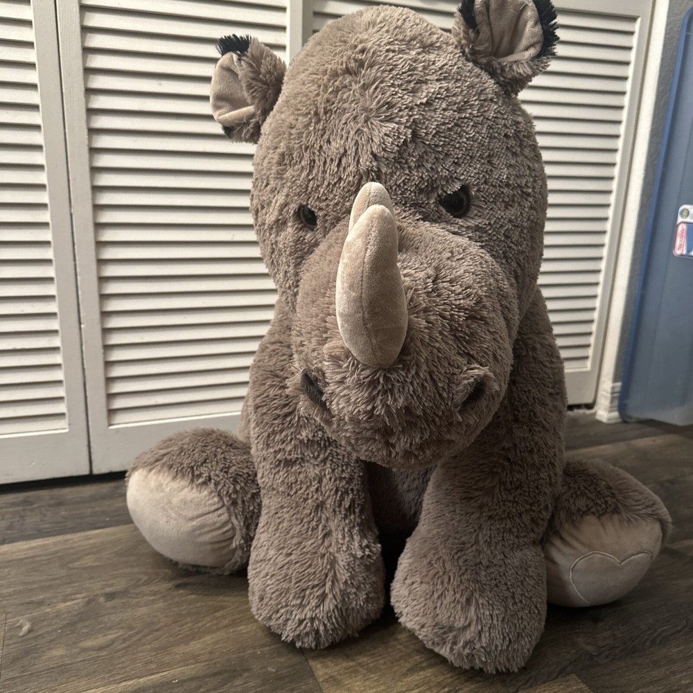 Jumbo Rhino Stuffed Animal 40” Plus! Big And Soft And Snuggly