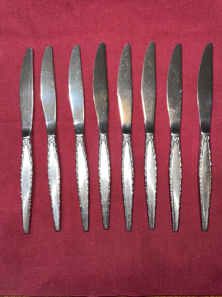 Oneida Venetia 8-Piece Dinner Knife Set in Community Stainless Burnished Finish with Free Shipping Included