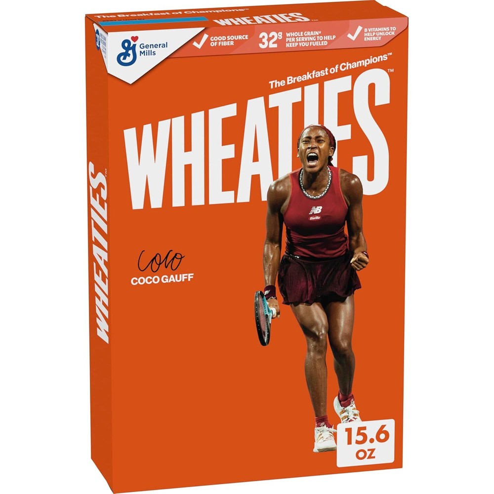 Wheaties Breakfast Cereal, Breakfast of Champions, 100% Whole Wheat Flakes, 15.6