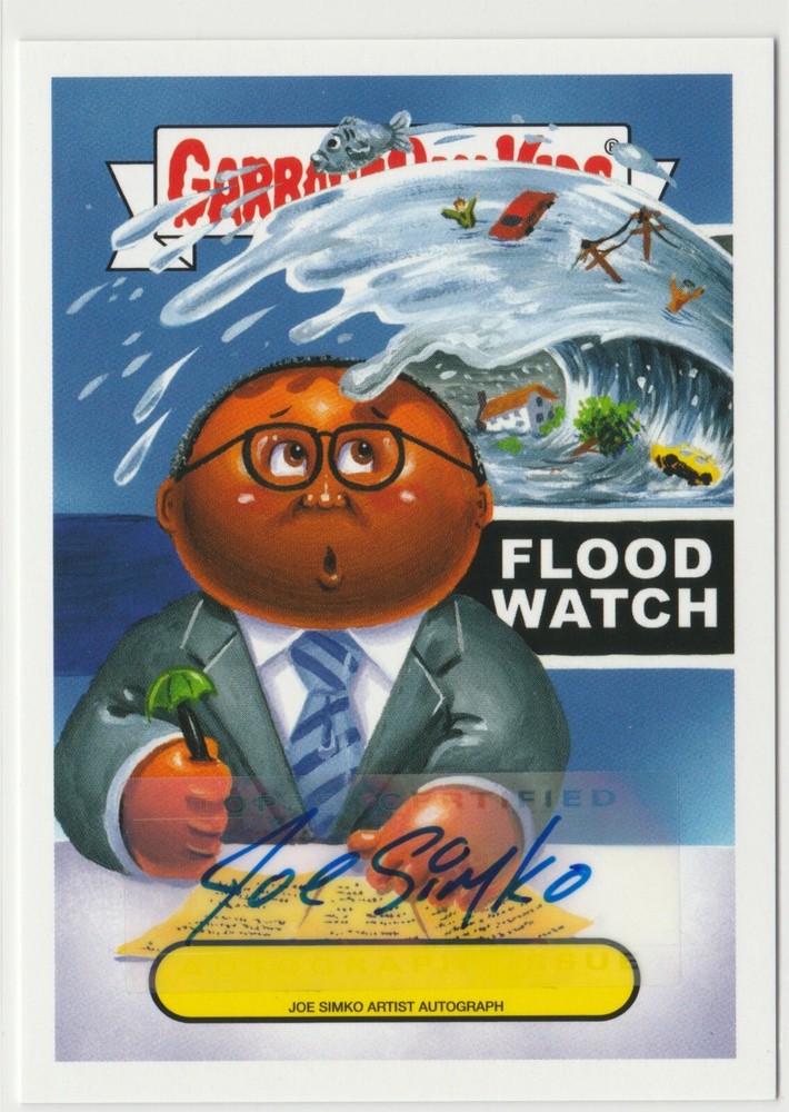 Garbage Pail Kids 9/25 SP Auto Joe Simko Artist Autograph 2016 Trashy TV GPK