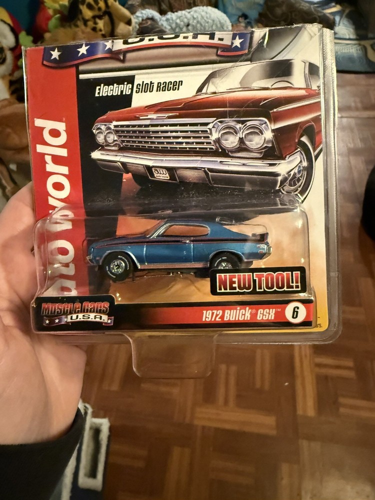 Auto World 1972 Buick GSX Blue HO Slot Car SC340 RARE Thunderjet R25 Open