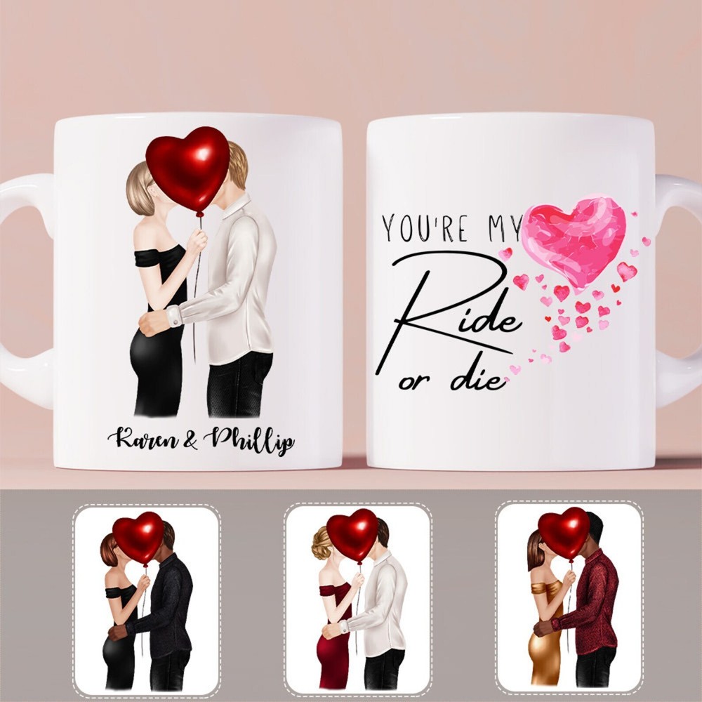 You're My Ride Or Die Personalized Couple Coffee Mug Camping Mug Custom