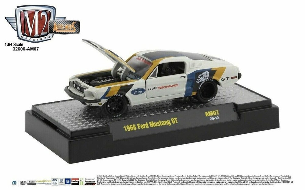 M2 MACHINES AUTO-MODS 1968 FORD MUSTANG GT LIMITED 7000 PCS 1/64 DIECAST 32600